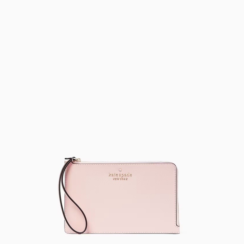 Staci chalk pink Medium L Zip Wristlet